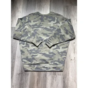 Express Camo Pocket Pullover Fleece Sweatshirt XS Oversized Cozy Streetwear thumbnail 6