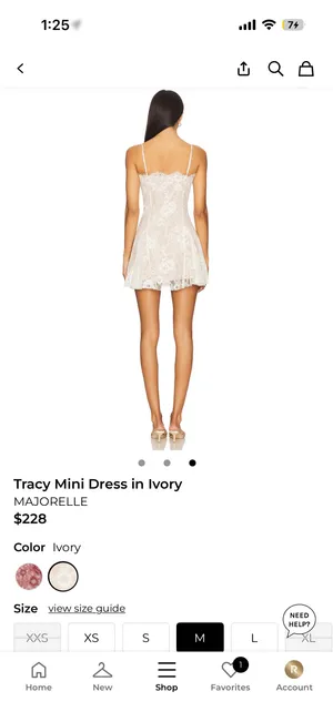 Revolve Tracy Mini Dress in Ivory thumbnail 4