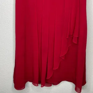 David's Bridal Strapless‎ Dress Red thumbnail 3