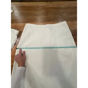 Kim Rogers Petite Linen Skirt Set White Ruffle Blazer & Midi Skirt Size PL Coast thumbnail 11