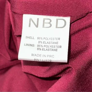 NBD Women’s S Burgundy Wine Velvet In the Deep Slit Sides Low Back Maxi Dress thumbnail 9