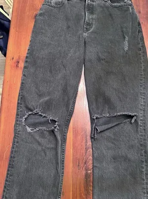 Abercrombie 90's Straight Ultra High Rise Curve Love Jeans Black Size 28 thumbnail 13