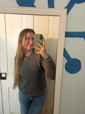 Old navy gray waffle long sleeve shirt thumbnail 2