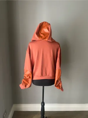 NOLI Burnt Orange Vegan Leather Hoodie thumbnail 7