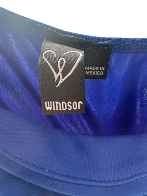 Windsor Mini Dress in Royal Blue with Rhinestone Chain Straps thumbnail 2