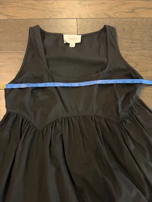 Tuckernuck Pomander Place Black Porto Square Neck Mini Dress Sz S thumbnail 10