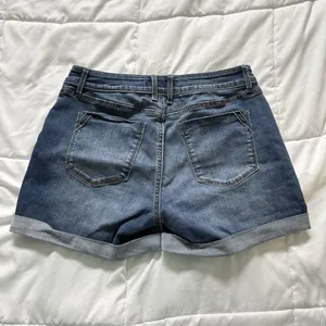 APT 9 Womens Size 10 Mid-Rise Rolled Cuff Denim Jean‎ Shorts Classic Blue Summer thumbnail 8