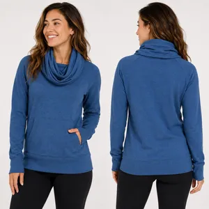 Women's L.L.Bean Cozy Pullover M Reg Blue Size M thumbnail 2