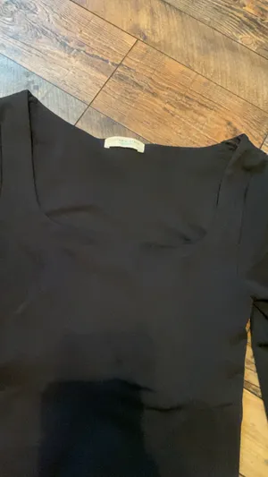 Altar'd State Black Long Sleeve Top Crop thumbnail 2