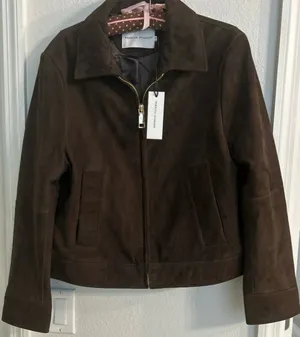 Rebecca Minkoff Genuine Suede Zip-Front Jacket-Brand New Rtl $495.00 thumbnail 1