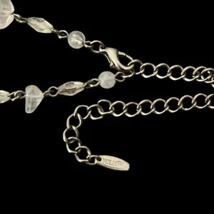 VTG VCLM Ornate Silver Tone Cross Pendant Necklace Rhinestones thumbnail 8