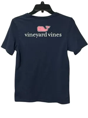 VINEYARD VINES Whale Logo Tee M 16” p2p Navy EUC thumbnail 7