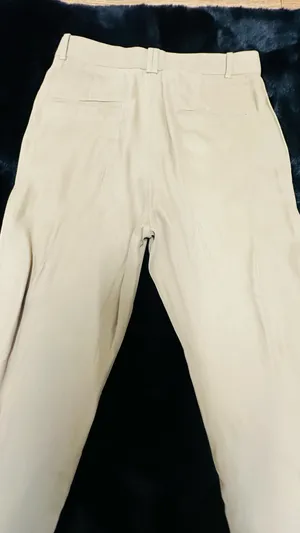 Zara Khaki Beige Wide Leg Trousers High Rise Straight Pants Size Small thumbnail 11