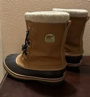 SOREL Vintage Winter Carnival Tan Boots Cozy Gorpcore Warm Fleece Lined thumbnail 1