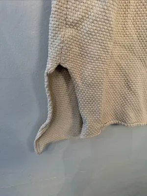 Free People Beach "Hailee" Waffle-Knit Henley Sweater size small cream beige thumbnail 4
