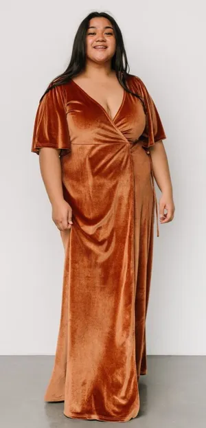 BALTIC BORN Meghan Velvet‎ Wrap Maxi Dress thumbnail 1