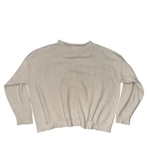 NUUDS Women’s Size Medium Heather Bone Cream Cozy Knit Sweater thumbnail 3