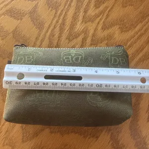 RARE VINTAGE Olive Green DOONEY & BOURKE Canvas Denim Pouch Coin Purse Make Up thumbnail 6