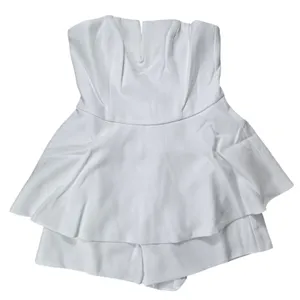 Lulus Where You Are White Strapless Romper Skort Y13152 Small NWT thumbnail 3