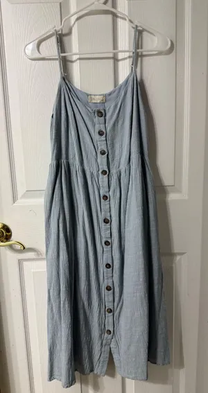 Altar'd State Dusty Blue Dress thumbnail 1