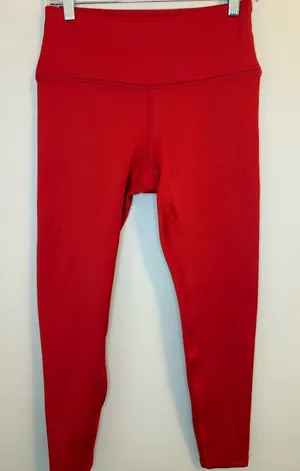 Spyder Active Fleece Lined Leggings Red High Rise Women’s Medium thumbnail 1