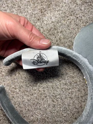 Disney Minnie Mouse Ears Headband Gold Grey Silver Sequin Bow Plush 2021 thumbnail 3