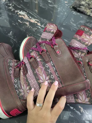 UGG Australia Baroness Fair Isle / Nordic Duck Boots In Burgundy & Sugar Plum thumbnail 6