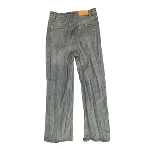 PINK Victoria's Secret High Waisted Wide Leg Jeans Light Wash Denim Size 6 thumbnail 2