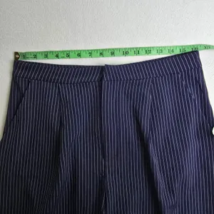 Princess Polly NWT Navy Pinstripe Wide Leg Pants High‎ Waisted Trousers Size 10 thumbnail 8