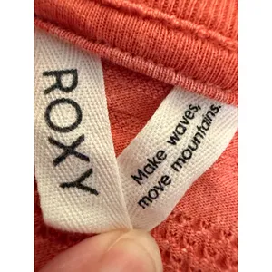 Roxy Coral Cropped Ruffle Sleeve Knit Top‎ Medium Boho Beach thumbnail 4