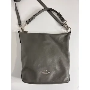 Coach Abby Duffle Gray Pebble Leather Shoulder Crossbody Bag thumbnail 10