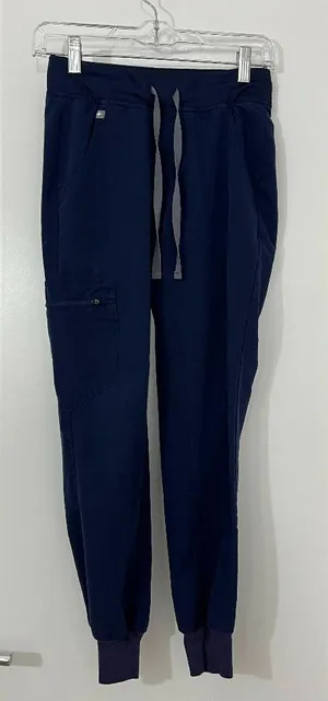FIGS XXS Navy Blue Jogger Drawstring Scrubs Pants with Pockets thumbnail 1