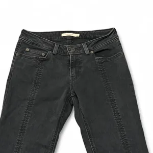 Levis black seamed super low bootcut jeans thumbnail 3
