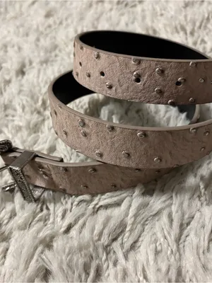 Vintage Belt Women’s Crocodile Embossed Western Beige Belt One Size thumbnail 10