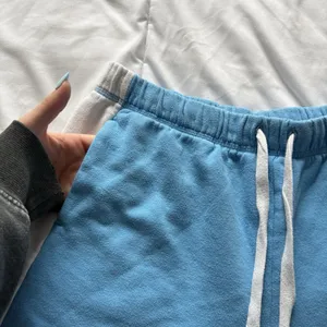 VS PINK Boyfriend Sweat‎ Shorts Womens Size Medium Blue White Pockets Active thumbnail 3