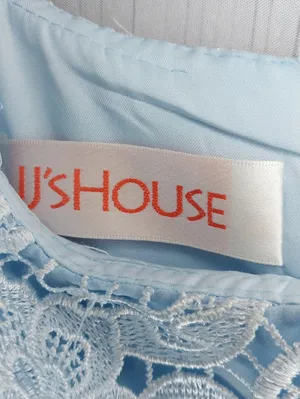 JJs House Light Blue Lace Bodice A-Line Midi Evening Formal Prom Gala Dress NWT thumbnail 7