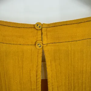Free People Mustard Yellow Oversized Gauze Cotton Boho Tunic Top Medium‎ thumbnail 5