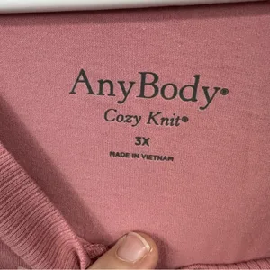Anybody super soft cozy knit pink top plus size 3X thumbnail 3