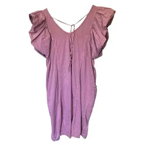 Daily Practice Maeve Flutter Sleeve Pocket Knee Length Dress Size Large #778 thumbnail 5