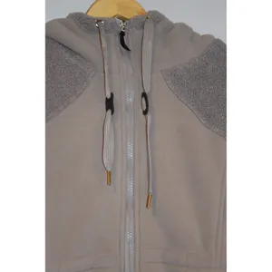 Kookaburra UGG Women's‎ Cozy Fleece Coat Hooded Zip Up Sherpa Trim Taupe Medium thumbnail 3