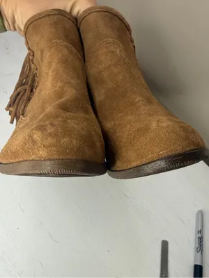 Minnetonka 1523 Blake Boot Brown Side Zipper and Fringe women’s size 8.5 thumbnail 10