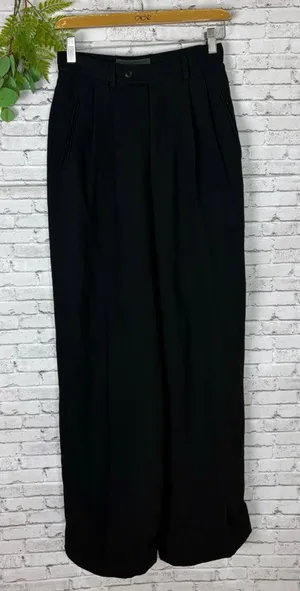 Banana Republic Black High Waist Pleated Trousers thumbnail 1