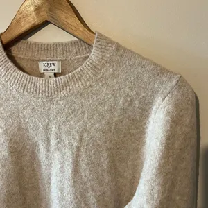 J. Crew Extra Soft Crewneck Sweater Heather Oatmeal Tan Small thumbnail 7