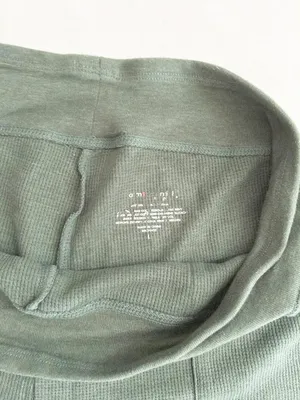 Warm Essentials by Cuddl Duds 2-Piece Lounge PJ Set - L - Grey + Green Plaid thumbnail 8