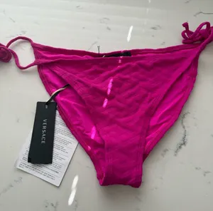 Versace Bright Fuchsia Tie-Side Bikini Bottom thumbnail 1