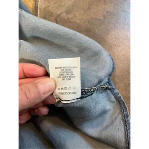 Blue Rain Chambray Cold Shoulder Denim Top Medium thumbnail 8