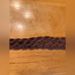 Women's Braided Leather Belt - Brown Unisex 38 inch full boho coastal cowgirl thumbnail 9