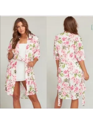 Show Me Your MuMu Floral Pink & Green Robe thumbnail 2
