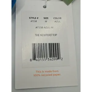 Andie Swim The Newport Top Azul NWT Medium thumbnail 6