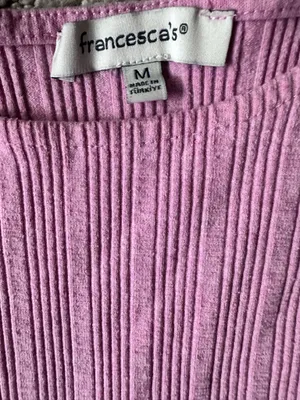 Pink Ribbed Tank Top Francesca’s  thumbnail 3